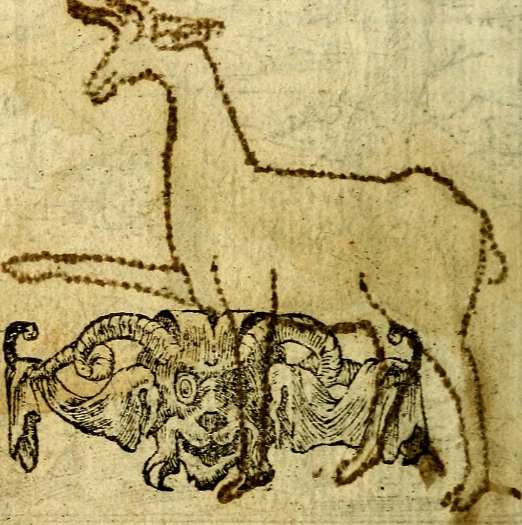 An illustration from Omnia D. And. Alciati Emblemata : ad qvae singula praeter concinnas acutásque inscriptiones, lepidas & expressas imagines, ac caetera omnia, quae prioribus nostris editionibus cùm ad eorum distinctionem, tum ad ornatum & correctionem adhibita continebantur, : nunc primùm perelegantia persubtiliaq́ [ue], 1564, leaf 11