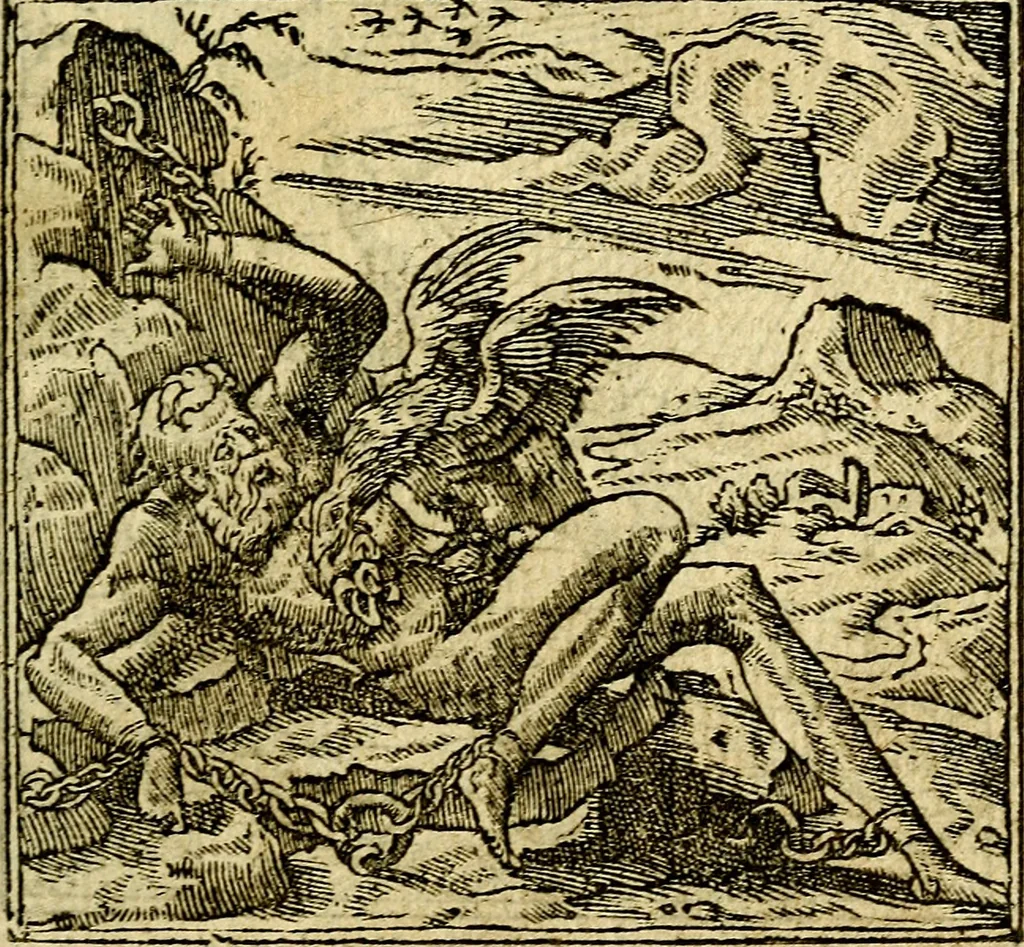 An illustration from Omnia D. And. Alciati Emblemata : ad qvae singula praeter concinnas acutásque inscriptiones, lepidas & expressas imagines, ac caetera omnia, quae prioribus nostris editionibus cùm ad eorum distinctionem, tum ad ornatum & correctionem adhibita continebantur, : nunc primùm perelegantia persubtiliaq́ [ue], 1564, leaf 114