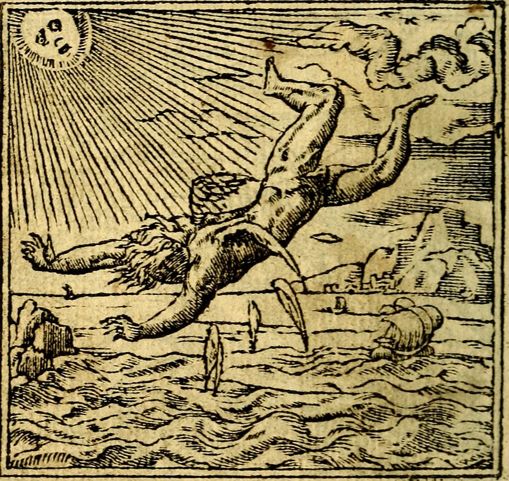 An illustration from Omnia D. And. Alciati Emblemata : ad qvae singula praeter concinnas acutásque inscriptiones, lepidas & expressas imagines, ac caetera omnia, quae prioribus nostris editionibus cùm ad eorum distinctionem, tum ad ornatum & correctionem adhibita continebantur, : nunc primùm perelegantia persubtiliaq́ [ue], 1564, leaf 115