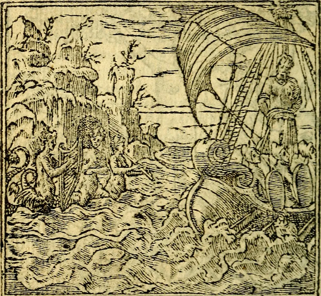 An illustration from Omnia D. And. Alciati Emblemata : ad qvae singula praeter concinnas acutásque inscriptiones, lepidas & expressas imagines, ac caetera omnia, quae prioribus nostris editionibus cùm ad eorum distinctionem, tum ad ornatum & correctionem adhibita continebantur, : nunc primùm perelegantia persubtiliaq́ [ue], 1564, leaf 129