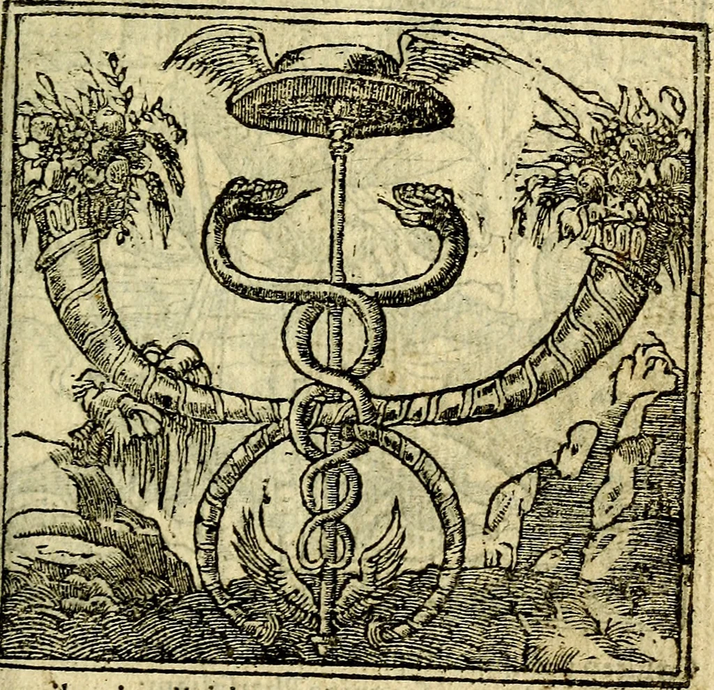 An illustration from Omnia D. And. Alciati Emblemata : ad qvae singula praeter concinnas acutásque inscriptiones, lepidas & expressas imagines, ac caetera omnia, quae prioribus nostris editionibus cùm ad eorum distinctionem, tum ad ornatum & correctionem adhibita continebantur, : nunc primùm perelegantia persubtiliaq́ [ue], 1564, leaf 134