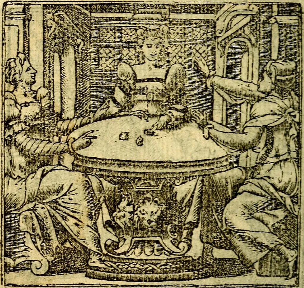 An illustration from Omnia D. And. Alciati Emblemata : ad qvae singula praeter concinnas acutásque inscriptiones, lepidas & expressas imagines, ac caetera omnia, quae prioribus nostris editionibus cùm ad eorum distinctionem, tum ad ornatum & correctionem adhibita continebantur, : nunc primùm perelegantia persubtiliaq́ [ue], 1564, leaf 147