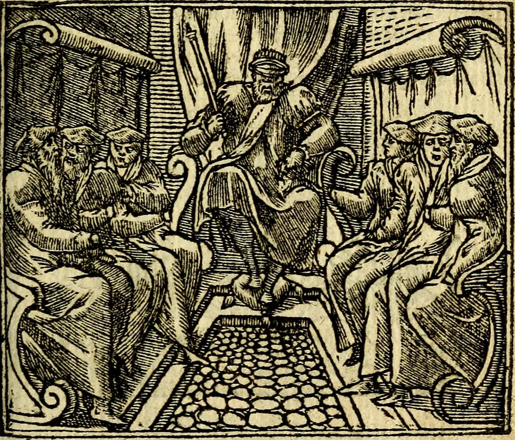 An illustration from Omnia D. And. Alciati Emblemata : ad qvae singula praeter concinnas acutásque inscriptiones, lepidas & expressas imagines, ac caetera omnia, quae prioribus nostris editionibus cùm ad eorum distinctionem, tum ad ornatum & correctionem adhibita continebantur, : nunc primùm perelegantia persubtiliaq́ [ue], 1564, leaf 166