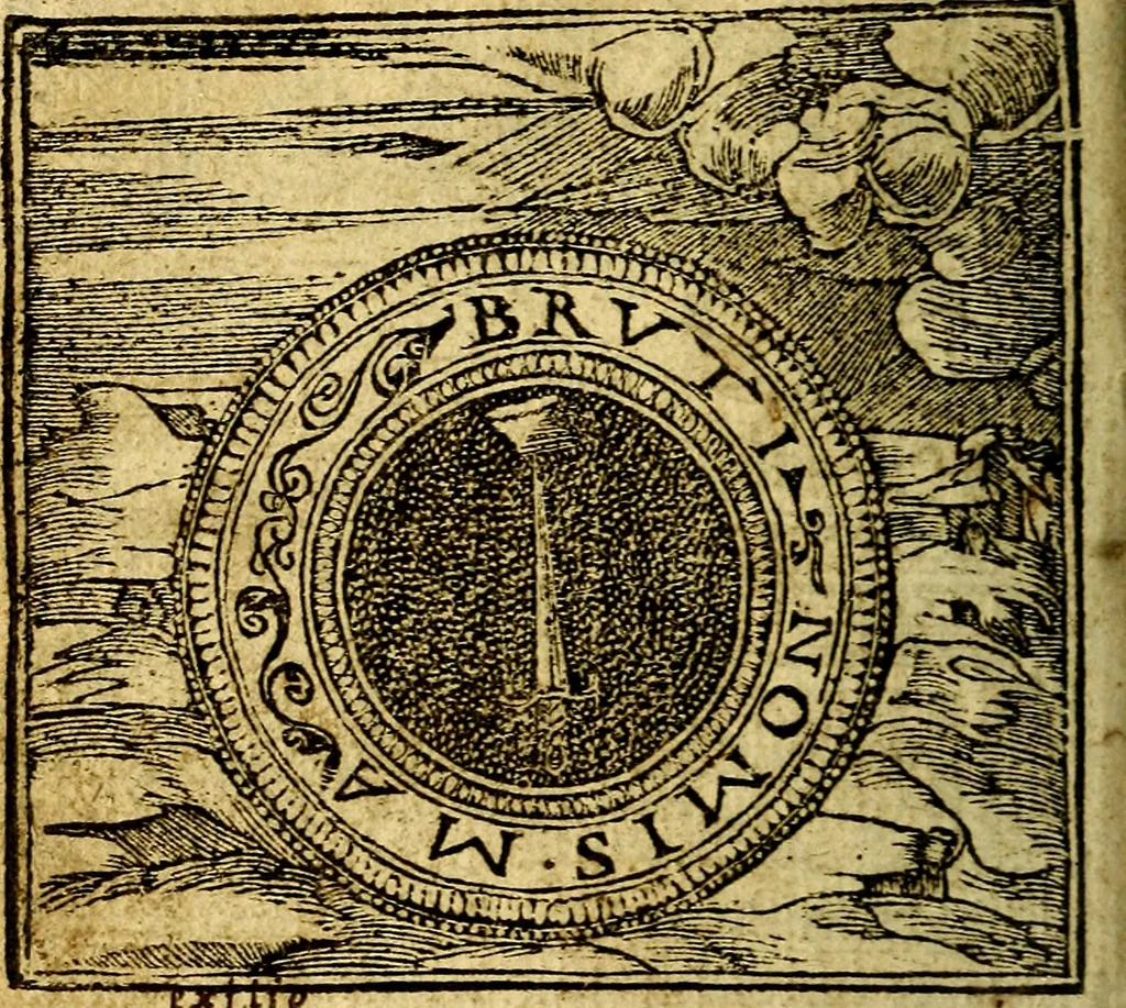 An illustration from Omnia D. And. Alciati Emblemata : ad qvae singula praeter concinnas acutásque inscriptiones, lepidas & expressas imagines, ac caetera omnia, quae prioribus nostris editionibus cùm ad eorum distinctionem, tum ad ornatum & correctionem adhibita continebantur, : nunc primùm perelegantia persubtiliaq́ [ue], 1564, leaf 173
