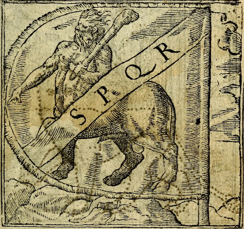 An illustration from Omnia D. And. Alciati Emblemata : ad qvae singula praeter concinnas acutásque inscriptiones, lepidas & expressas imagines, ac caetera omnia, quae prioribus nostris editionibus cùm ad eorum distinctionem, tum ad ornatum & correctionem adhibita continebantur, : nunc primùm perelegantia persubtiliaq́ [ue], 1564, leaf 18