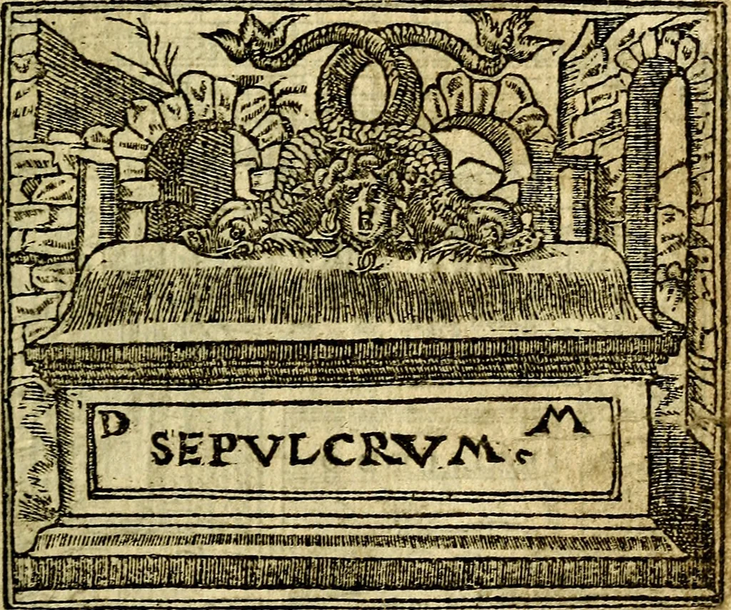 An illustration from Omnia D. And. Alciati Emblemata : ad qvae singula praeter concinnas acutásque inscriptiones, lepidas & expressas imagines, ac caetera omnia, quae prioribus nostris editionibus cùm ad eorum distinctionem, tum ad ornatum & correctionem adhibita continebantur, : nunc primùm perelegantia persubtiliaq́ [ue], 1564, leaf 180
