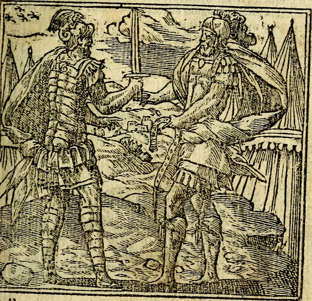 An illustration from Omnia D. And. Alciati Emblemata : ad qvae singula praeter concinnas acutásque inscriptiones, lepidas & expressas imagines, ac caetera omnia, quae prioribus nostris editionibus cùm ad eorum distinctionem, tum ad ornatum & correctionem adhibita continebantur, : nunc primùm perelegantia persubtiliaq́ [ue], 1564, leaf 192
