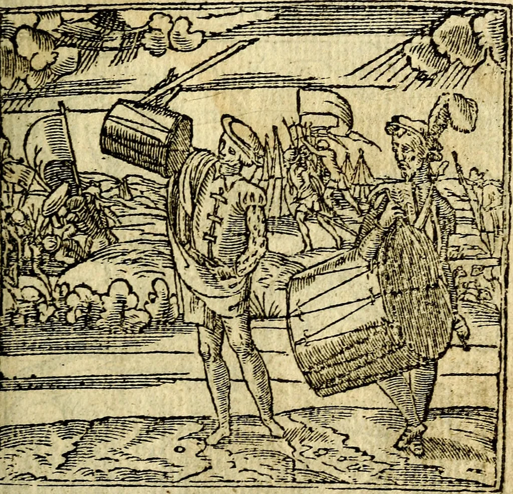 An illustration from Omnia D. And. Alciati Emblemata : ad qvae singula praeter concinnas acutásque inscriptiones, lepidas & expressas imagines, ac caetera omnia, quae prioribus nostris editionibus cùm ad eorum distinctionem, tum ad ornatum & correctionem adhibita continebantur, : nunc primùm perelegantia persubtiliaq́ [ue], 1564, leaf 196