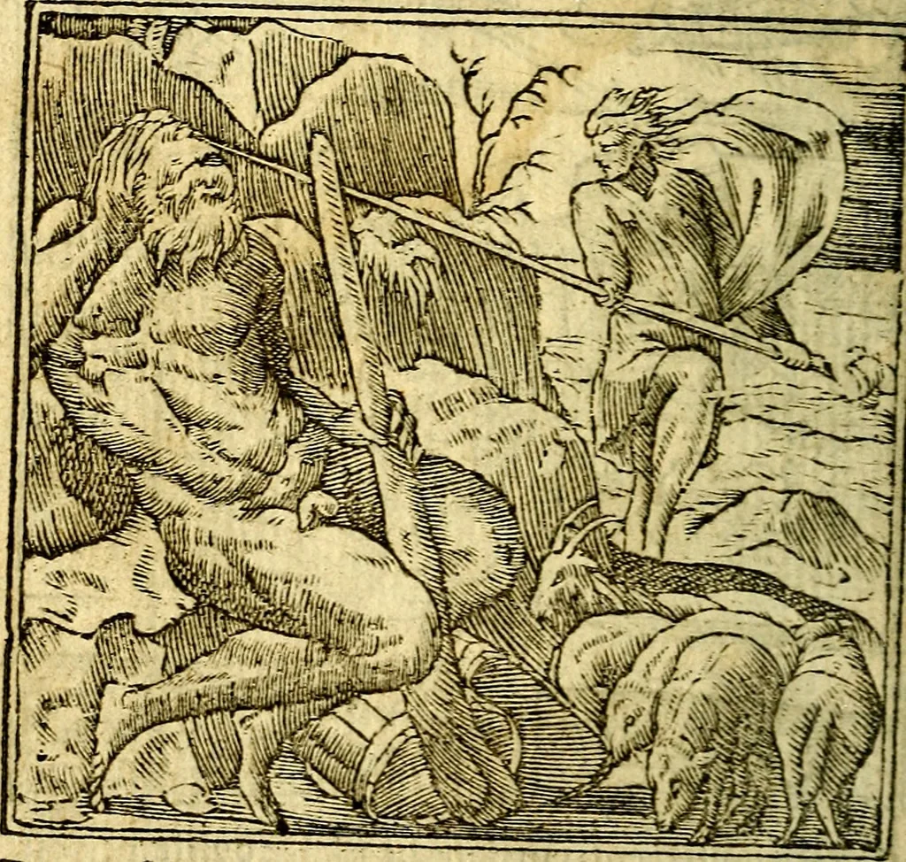 An illustration from Omnia D. And. Alciati Emblemata : ad qvae singula praeter concinnas acutásque inscriptiones, lepidas & expressas imagines, ac caetera omnia, quae prioribus nostris editionibus cùm ad eorum distinctionem, tum ad ornatum & correctionem adhibita continebantur, : nunc primùm perelegantia persubtiliaq́ [ue], 1564, leaf 197