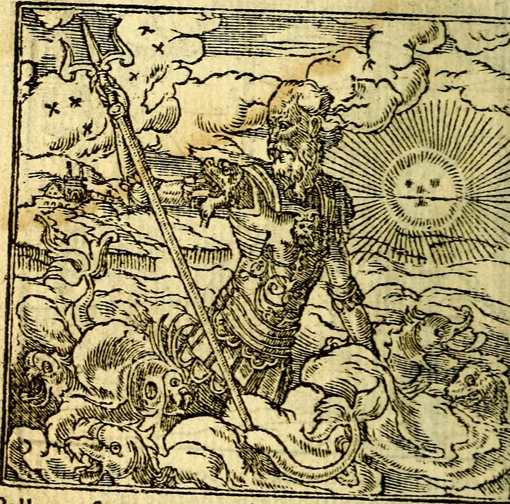 An illustration from Omnia D. And. Alciati Emblemata : ad qvae singula praeter concinnas acutásque inscriptiones, lepidas & expressas imagines, ac caetera omnia, quae prioribus nostris editionibus cùm ad eorum distinctionem, tum ad ornatum & correctionem adhibita continebantur, : nunc primùm perelegantia persubtiliaq́ [ue], 1564, leaf 211