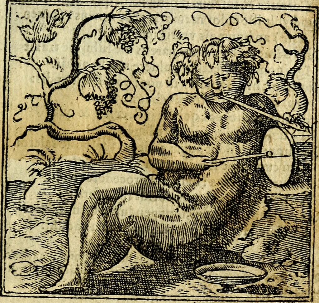 An illustration from Omnia D. And. Alciati Emblemata : ad qvae singula praeter concinnas acutásque inscriptiones, lepidas & expressas imagines, ac caetera omnia, quae prioribus nostris editionibus cùm ad eorum distinctionem, tum ad ornatum & correctionem adhibita continebantur, : nunc primùm perelegantia persubtiliaq́ [ue], 1564, leaf 32