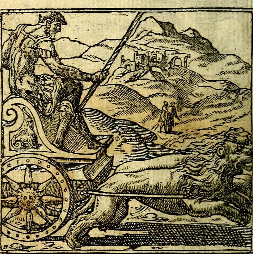 An illustration from Omnia D. And. Alciati Emblemata : ad qvae singula praeter concinnas acutásque inscriptiones, lepidas & expressas imagines, ac caetera omnia, quae prioribus nostris editionibus cùm ad eorum distinctionem, tum ad ornatum & correctionem adhibita continebantur, : nunc primùm perelegantia persubtiliaq́ [ue], 1564, leaf 37