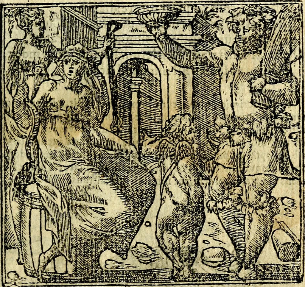 An illustration from Omnia D. And. Alciati Emblemata : ad qvae singula praeter concinnas acutásque inscriptiones, lepidas & expressas imagines, ac caetera omnia, quae prioribus nostris editionibus cùm ad eorum distinctionem, tum ad ornatum & correctionem adhibita continebantur, : nunc primùm perelegantia persubtiliaq́ [ue], 1564, leaf 52