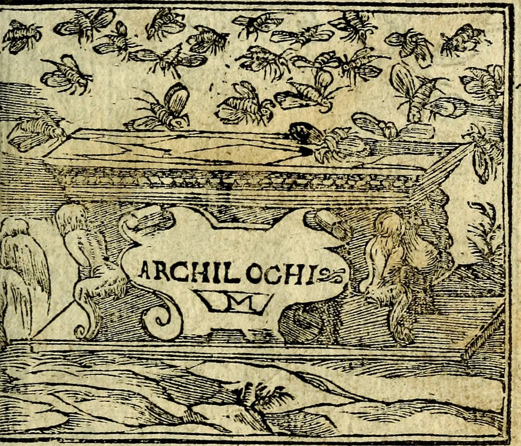 An illustration from Omnia D. And. Alciati Emblemata : ad qvae singula praeter concinnas acutásque inscriptiones, lepidas & expressas imagines, ac caetera omnia, quae prioribus nostris editionibus cùm ad eorum distinctionem, tum ad ornatum & correctionem adhibita continebantur, : nunc primùm perelegantia persubtiliaq́ [ue], 1564, leaf 60