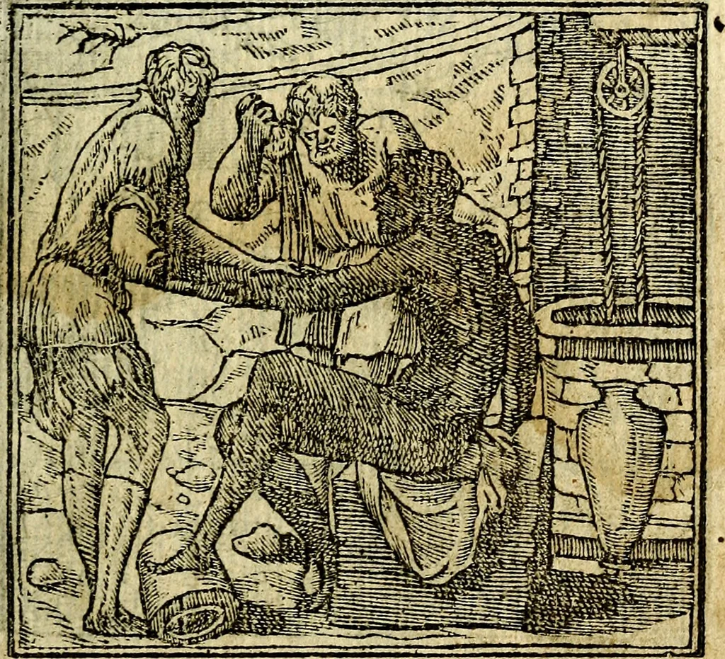 An illustration from Omnia D. And. Alciati Emblemata : ad qvae singula praeter concinnas acutásque inscriptiones, lepidas & expressas imagines, ac caetera omnia, quae prioribus nostris editionibus cùm ad eorum distinctionem, tum ad ornatum & correctionem adhibita continebantur, : nunc primùm perelegantia persubtiliaq́ [ue], 1564, leaf 68