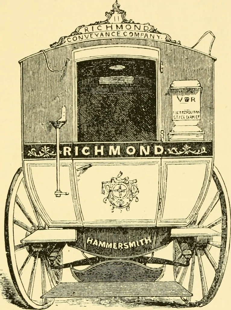 An illustration from Omnibuses and cabs : their origin and history, 1902, leaf 112
