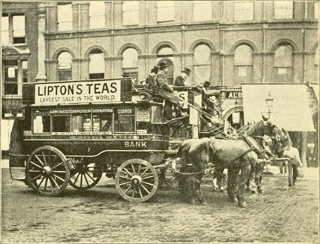 An illustration from Omnibuses and cabs : their origin and history, 1902, leaf 129