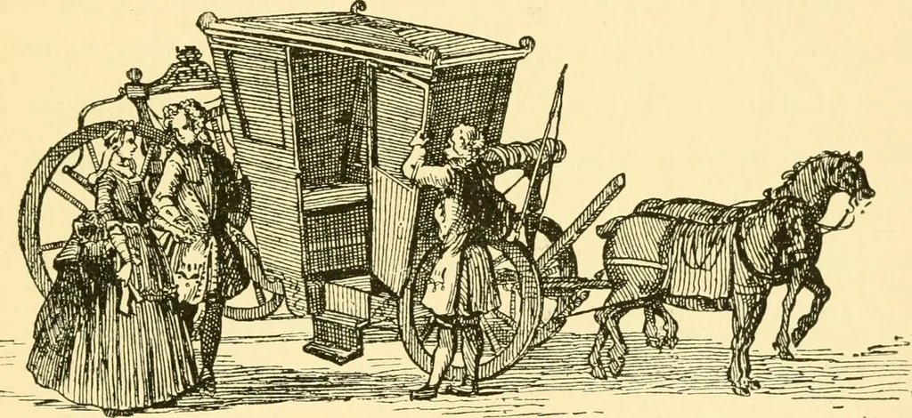 An illustration from Omnibuses and cabs : their origin and history, 1902, leaf 208