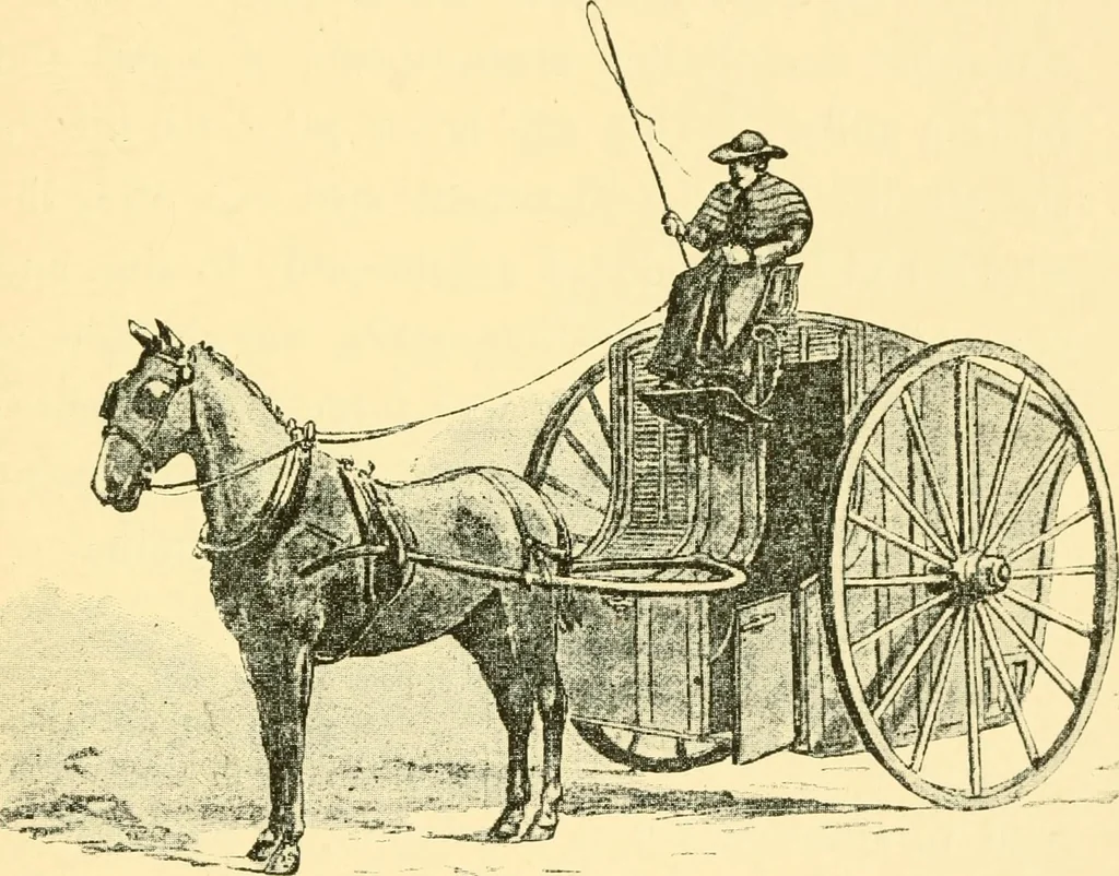 An illustration from Omnibuses and cabs : their origin and history, 1902, leaf 236