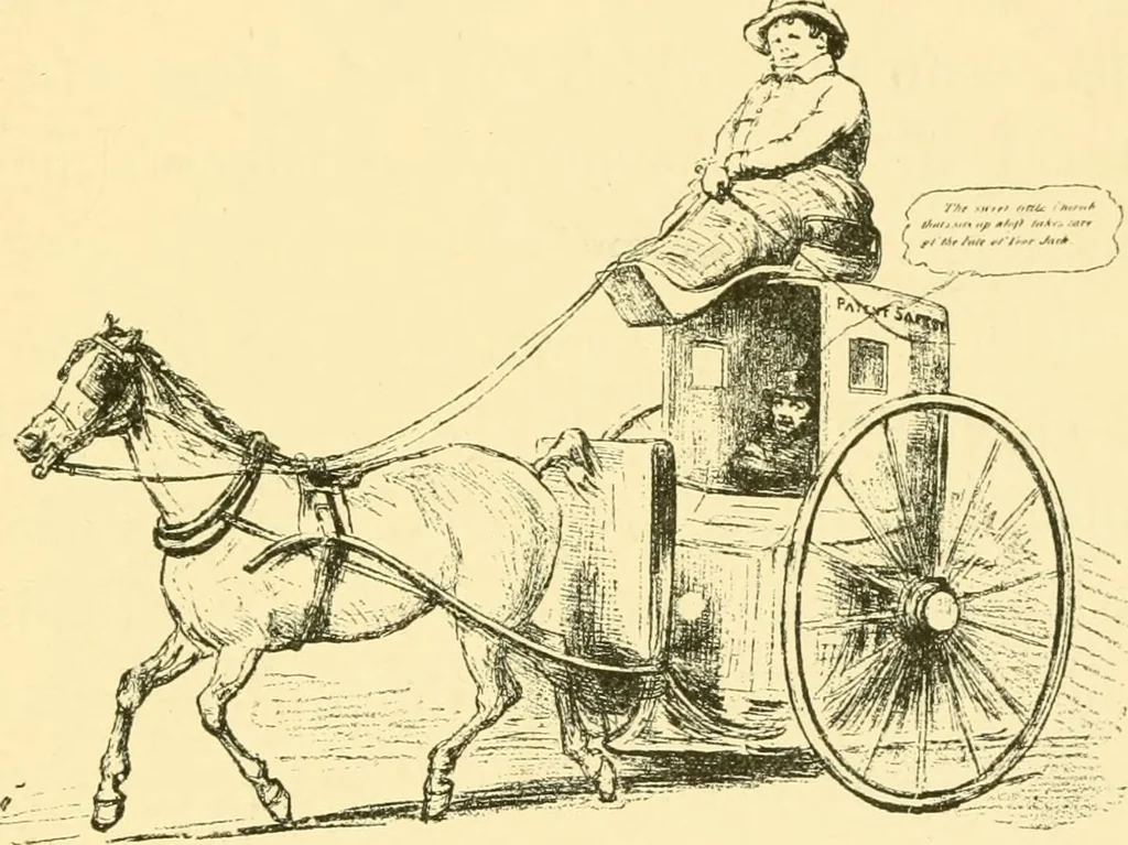 An illustration from Omnibuses and cabs : their origin and history, 1902, leaf 238