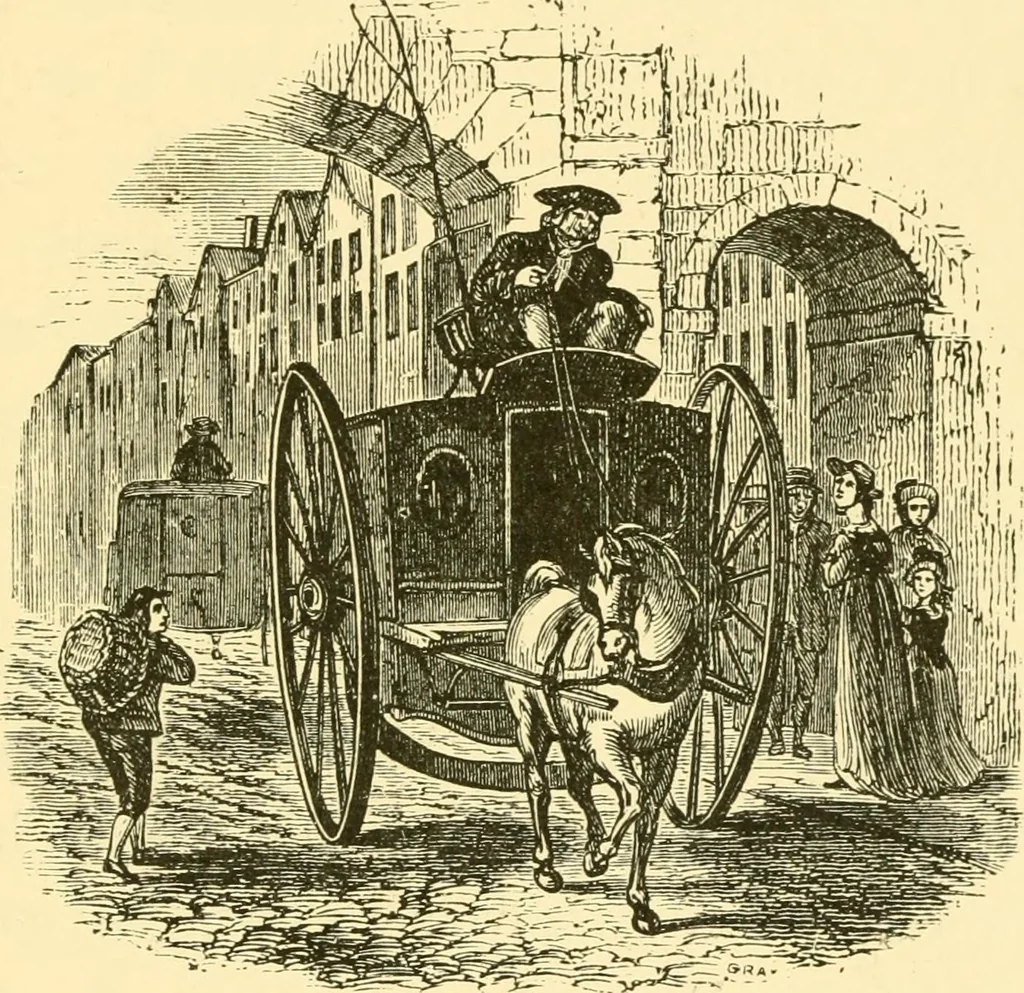 An illustration from Omnibuses and cabs : their origin and history, 1902, leaf 240