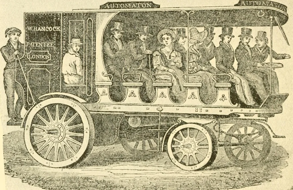 An illustration from Omnibuses and cabs : their origin and history, 1902, leaf 63