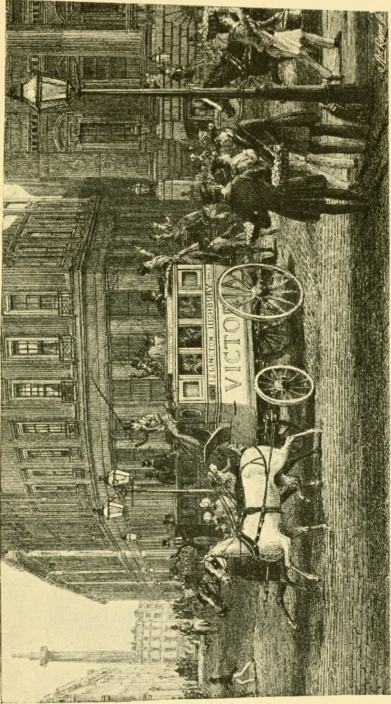 An illustration from Omnibuses and cabs : their origin and history, 1902, leaf 84