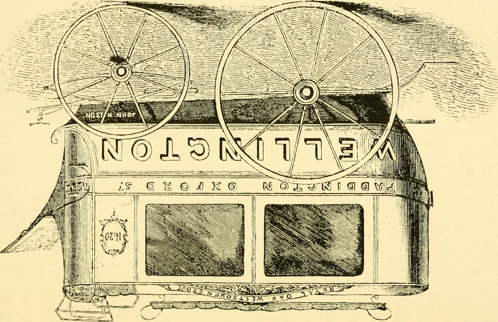 An illustration from Omnibuses and cabs : their origin and history, 1902, leaf 88