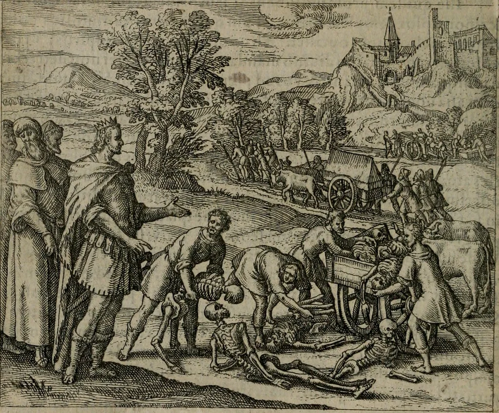 An illustration from Omnium virtutum christianarum exemplo Dauidis : pastoris, militis, ducis, exsulis ac prophetae longe praestantissimi nobis adumbratarum speculum purum ac pellucidum, omnibus & singulis piè ac Christianè vivere volentibus perutile ac necessarium : quod etiam figuris Aeneis perpulchris ac artificiosis adornatum, 1632, leaf 131