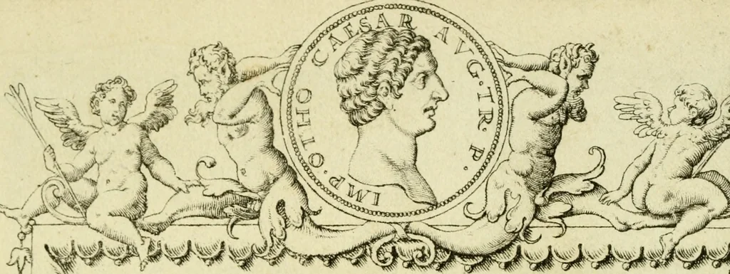 An illustration from Omnivm Caesarvm verissimae imagines ex antiqvis nvmismatis desvmptae : addita per brevi civvsqve vitae descriptiones ac diligenti eorvm qvae reperiri potvervnt nvmismatvm aversae partis delineatione ..., 1554, leaf 67