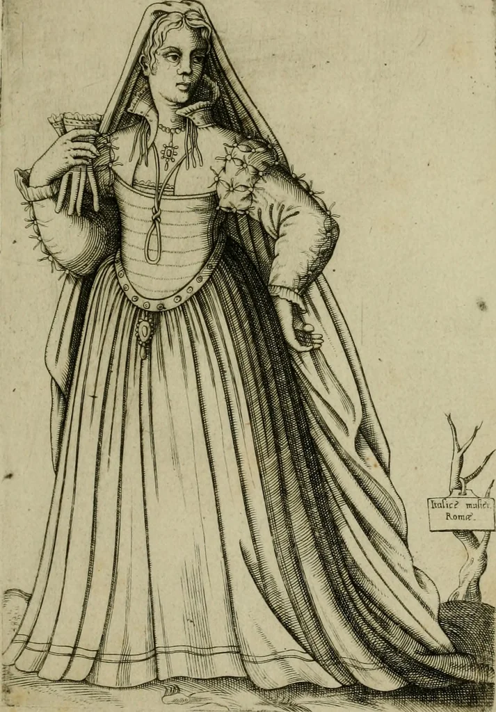 An illustration from Omnivm fere gentivm nostræ ætatis habitvs, nvnqvam ante hac æditi, 1563, leaf 10
