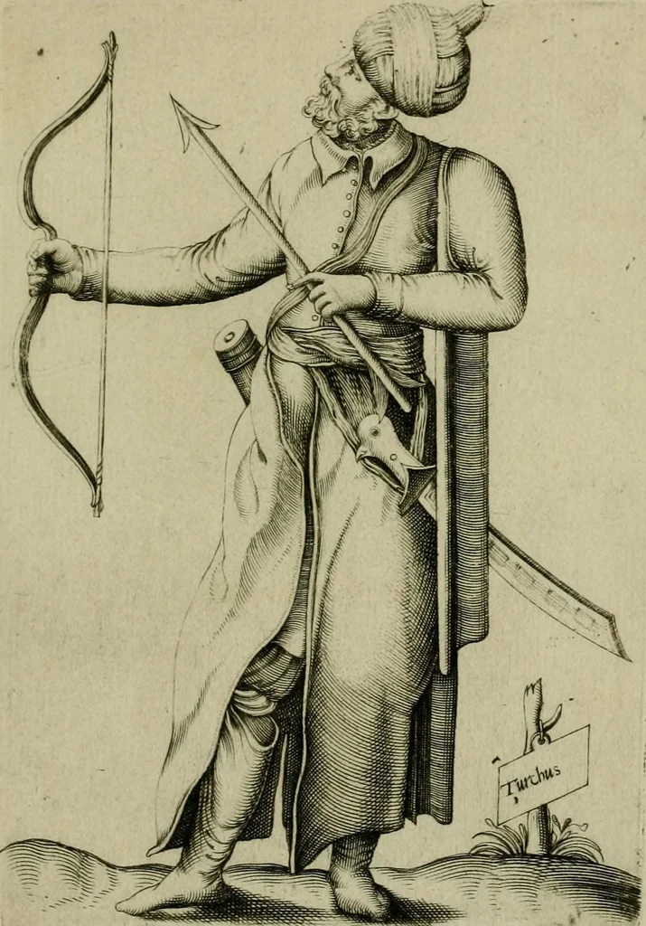 An illustration from Omnivm fere gentivm nostræ ætatis habitvs, nvnqvam ante hac æditi, 1563, leaf 112
