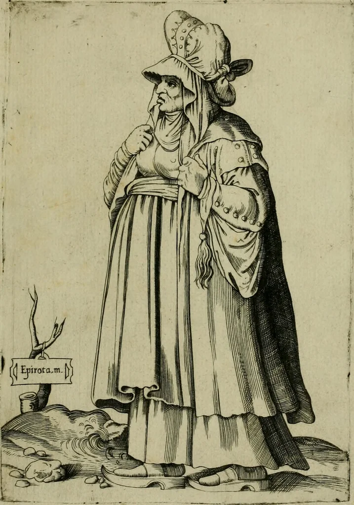 An illustration from Omnivm fere gentivm nostræ ætatis habitvs, nvnqvam ante hac æditi, 1563, leaf 114