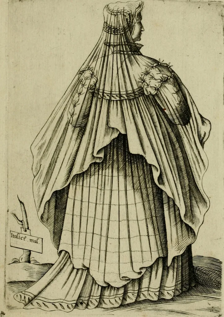 An illustration from Omnivm fere gentivm nostræ ætatis habitvs, nvnqvam ante hac æditi, 1563, leaf 12