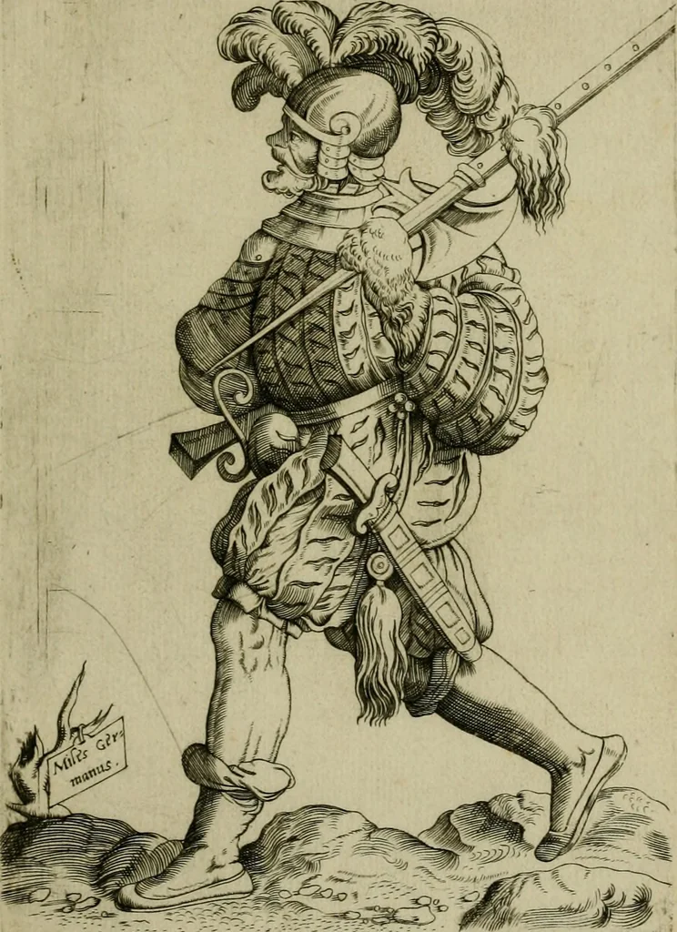 An illustration from Omnivm fere gentivm nostræ ætatis habitvs, nvnqvam ante hac æditi, 1563, leaf 38
