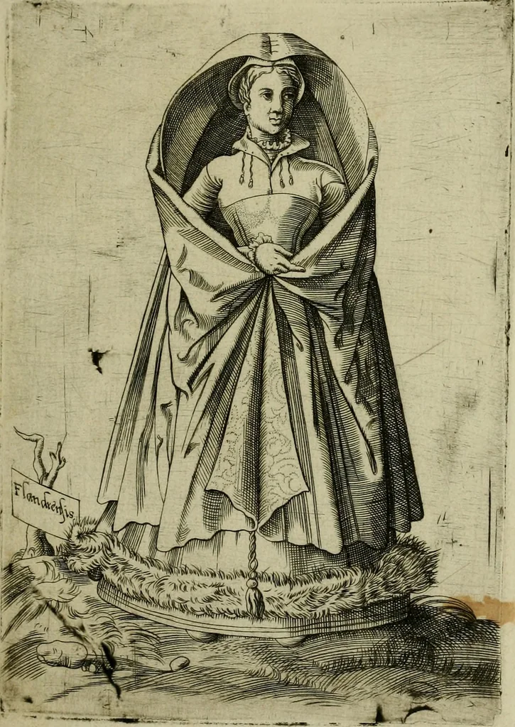 An illustration from Omnivm fere gentivm nostræ ætatis habitvs, nvnqvam ante hac æditi, 1563, leaf 42