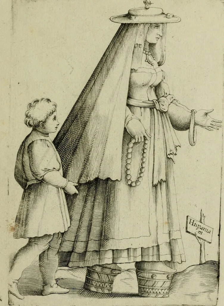 An illustration from Omnivm fere gentivm nostræ ætatis habitvs, nvnqvam ante hac æditi, 1563, leaf 46