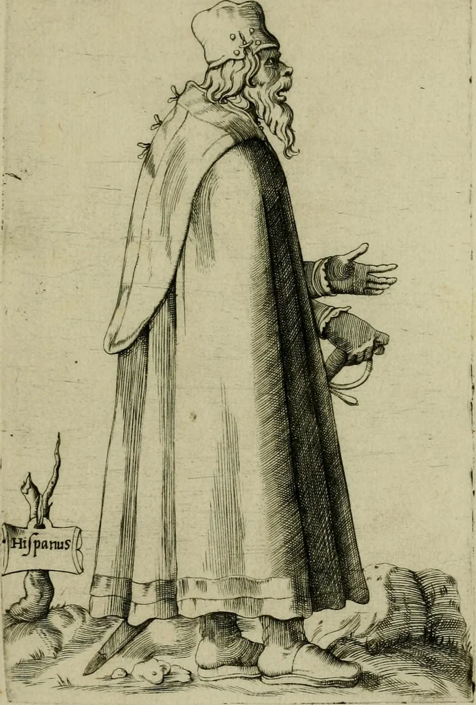 An illustration from Omnivm fere gentivm nostræ ætatis habitvs, nvnqvam ante hac æditi, 1563, leaf 52