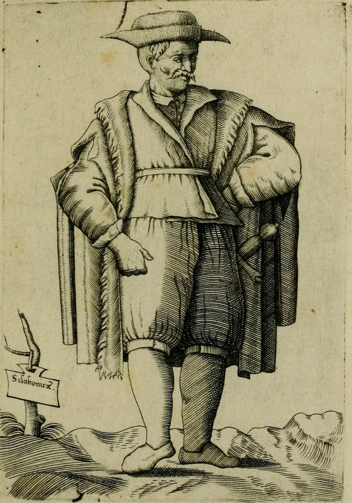 An illustration from Omnivm fere gentivm nostræ ætatis habitvs, nvnqvam ante hac æditi, 1563, leaf 72