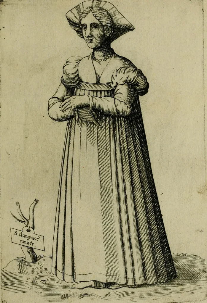 An illustration from Omnivm fere gentivm nostræ ætatis habitvs, nvnqvam ante hac æditi, 1563, leaf 74