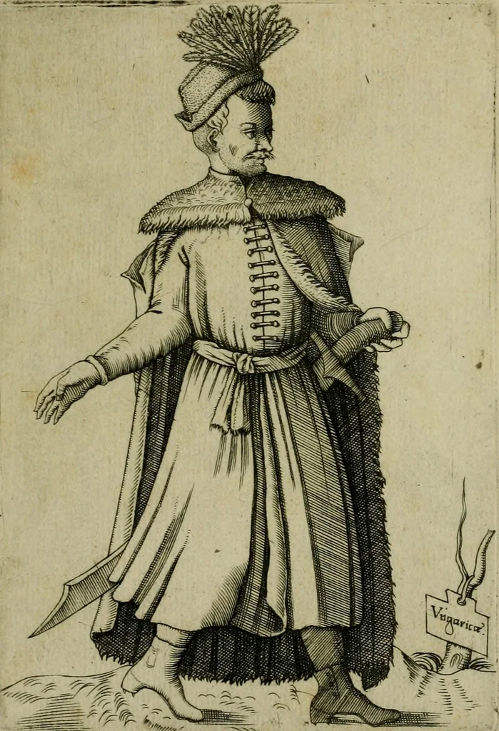 An illustration from Omnivm fere gentivm nostræ ætatis habitvs, nvnqvam ante hac æditi, 1563, leaf 76