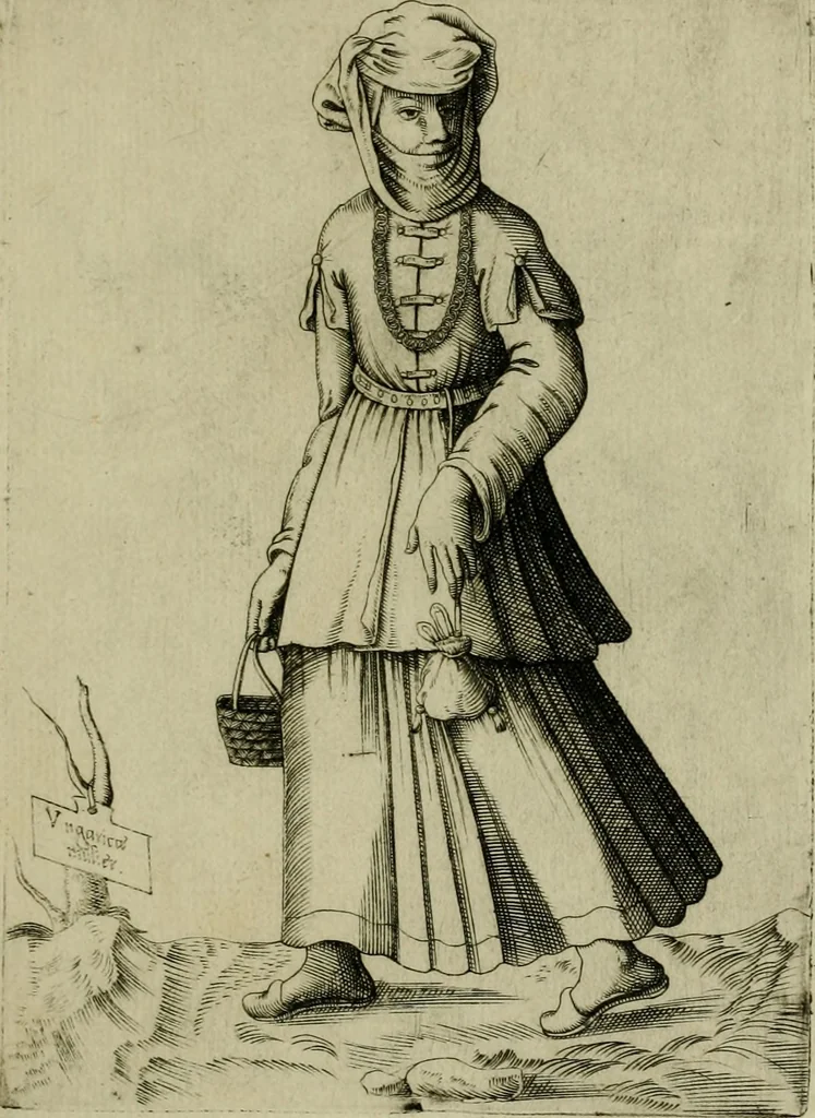 An illustration from Omnivm fere gentivm nostræ ætatis habitvs, nvnqvam ante hac æditi, 1563, leaf 82