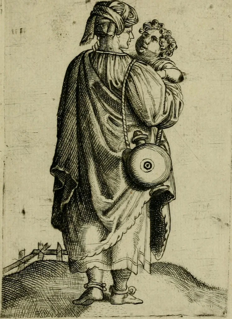 An illustration from Omnivm fere gentivm nostræ ætatis habitvs, nvnqvam ante hac æditi, 1563, leaf 88