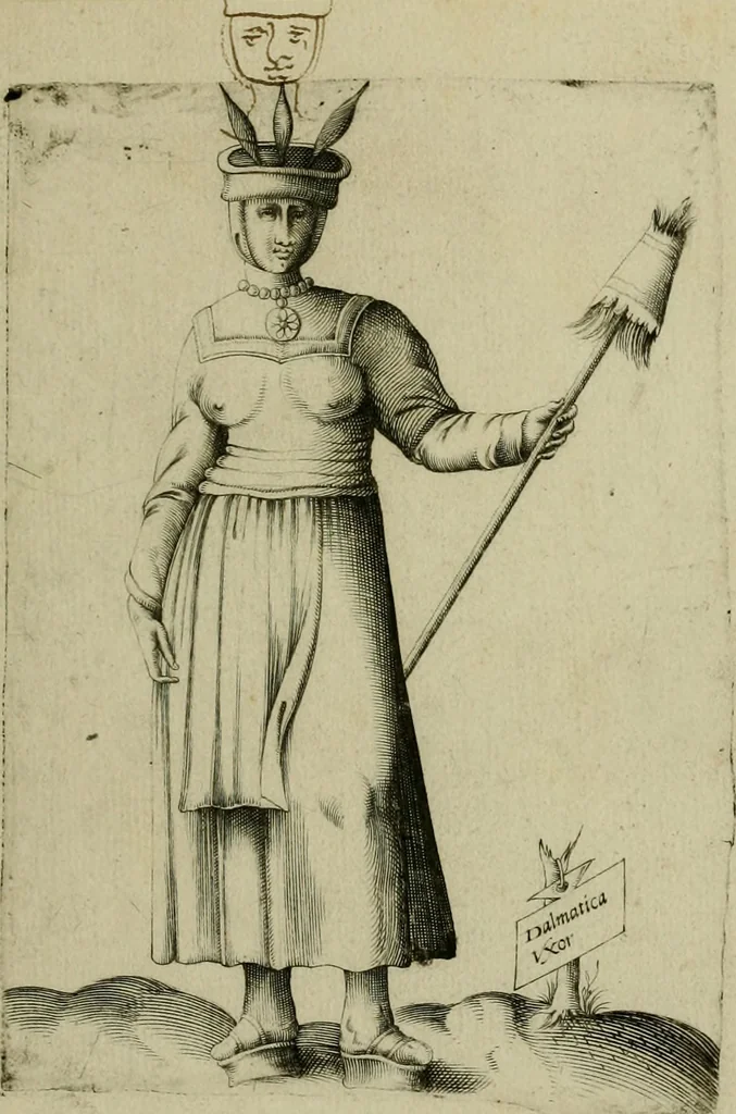 An illustration from Omnivm fere gentivm nostræ ætatis habitvs, nvnqvam ante hac æditi, 1563, leaf 90