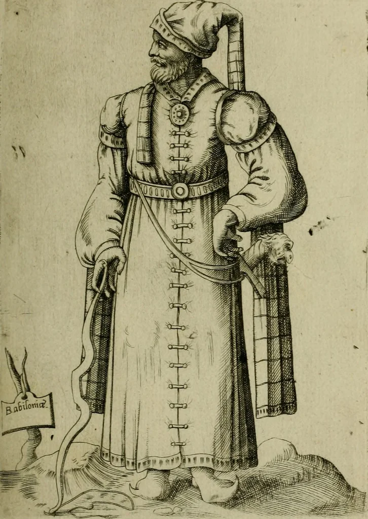 An illustration from Omnivm fere gentivm nostræ ætatis habitvs, nvnqvam ante hac æditi, 1563, leaf 96