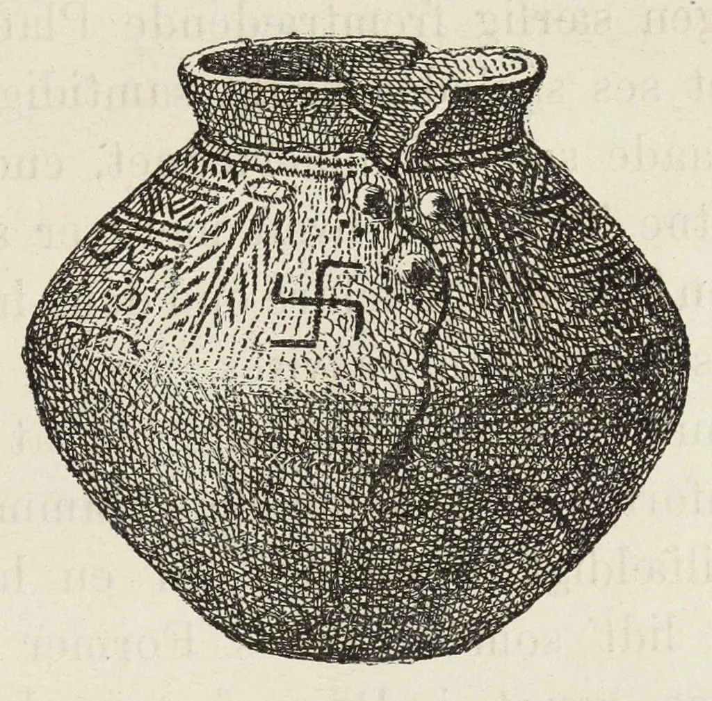 An illustration from Om nordboernes gudedyrkelse og gudetro i hedenold : en antikvarisk undersøgelse, 1876, leaf 117
