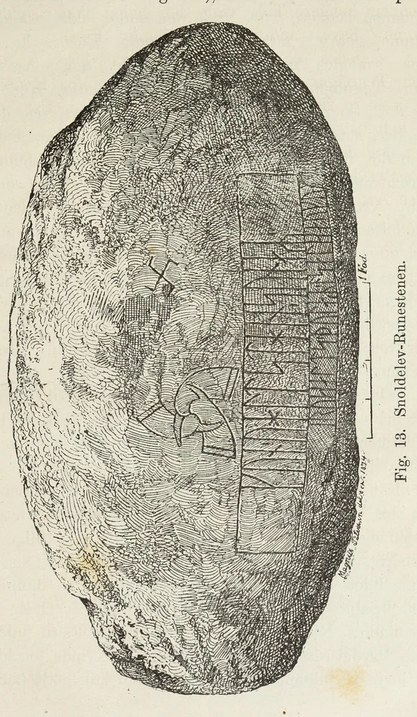 An illustration from Om nordboernes gudedyrkelse og gudetro i hedenold : en antikvarisk undersøgelse, 1876, leaf 119