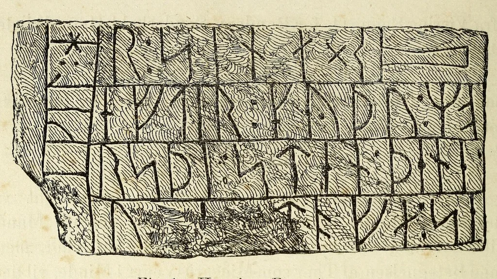 An illustration from Om nordboernes gudedyrkelse og gudetro i hedenold : en antikvarisk undersøgelse, 1876, leaf 58