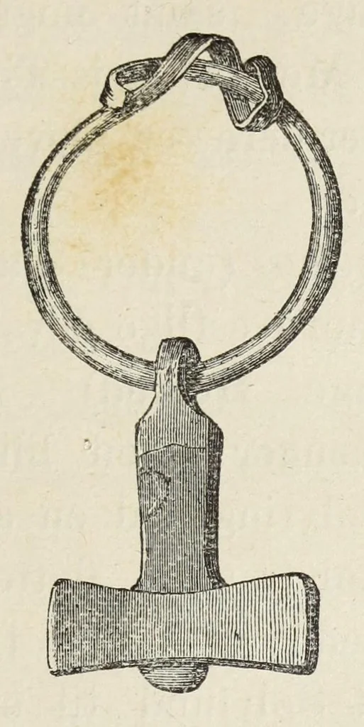 An illustration from Om nordboernes gudedyrkelse og gudetro i hedenold : en antikvarisk undersøgelse, 1876, leaf 81