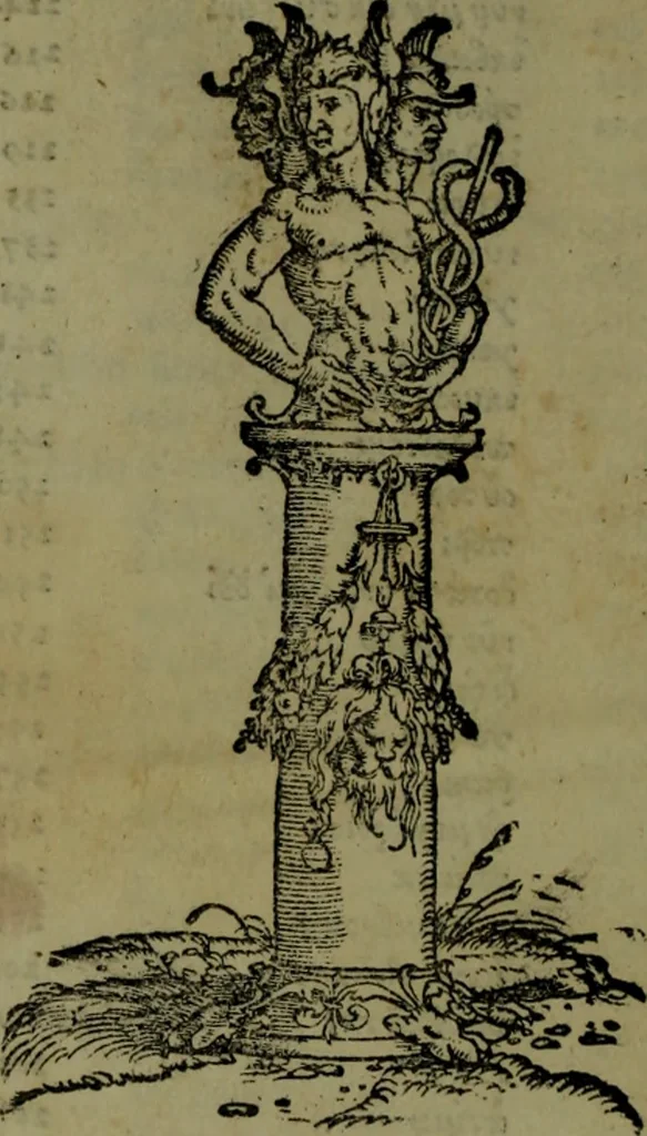 An illustration from Omrou Ilias kai Odysseia meta ts exgsios. Homeri Ilias et Vlyssea cum interpretatione. tn autn polyplokos anagnsis. Variae lectionis in utroq[ue] opere, annotatio, 1535, leaf 715
